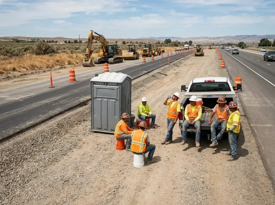 highway-road-construction-crew-007 — frequently asked questions, Porta Potty and Restroom Rentals in Desert Edge, CA